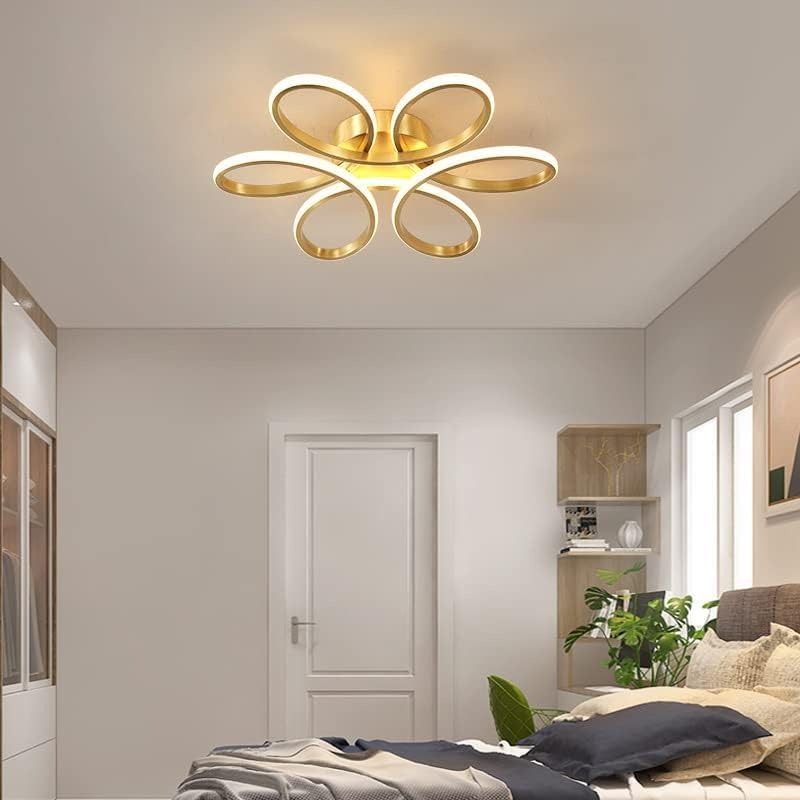 Gold Brass Plated Modern LED Chandelier Lamp