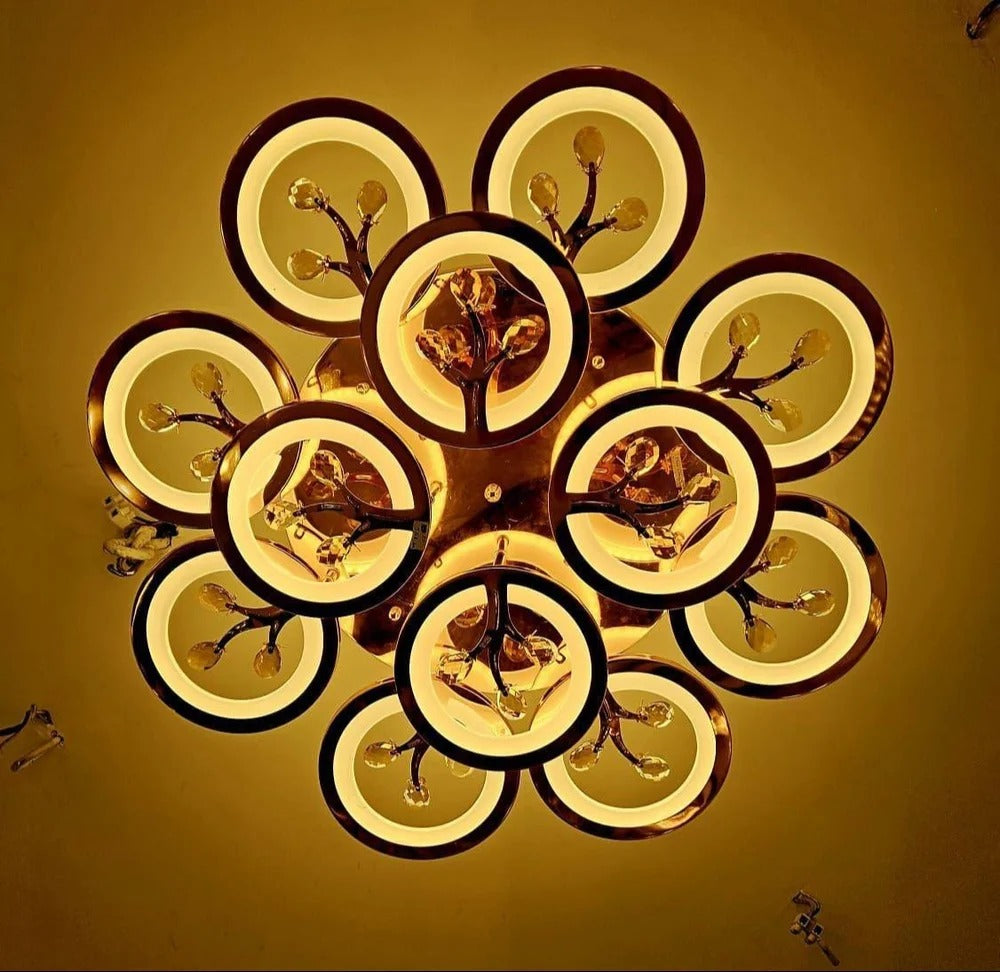 Modern Aluminium Rose Gold Chandelier