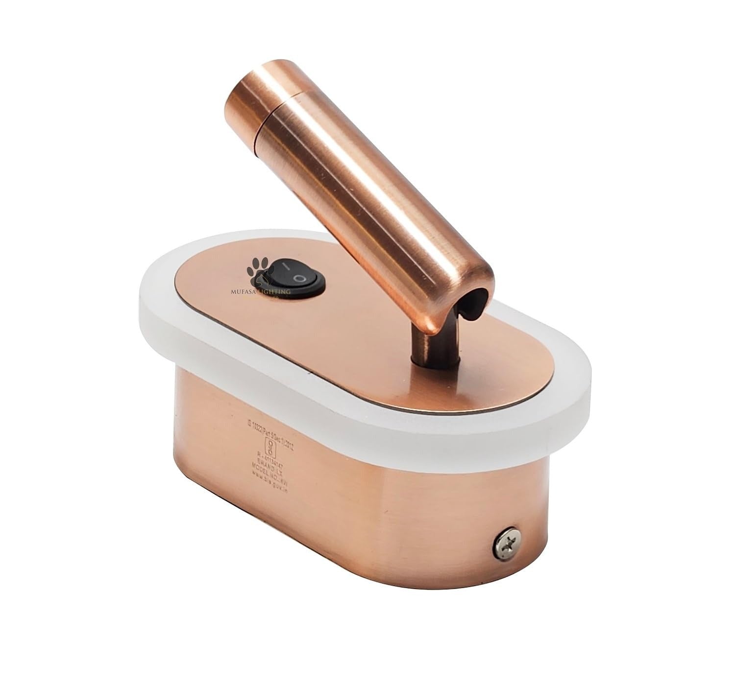 Rose Gold Acrylic Back Bedside Light Bedroom Wall Light Mounted LED Spotlight Reading Light