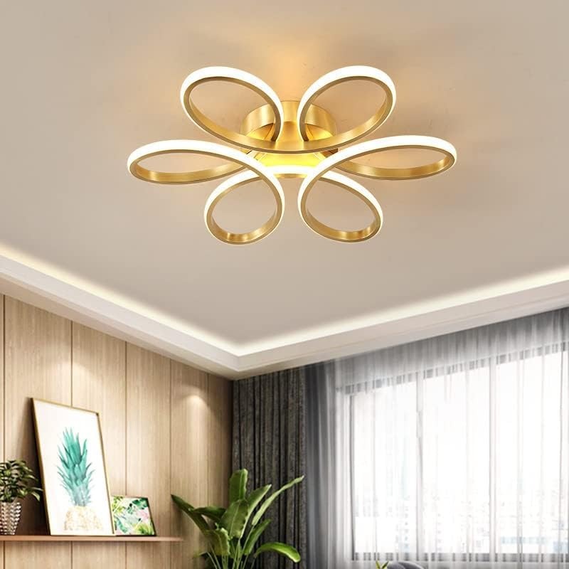 Gold Brass Plated Modern LED Chandelier Lamp