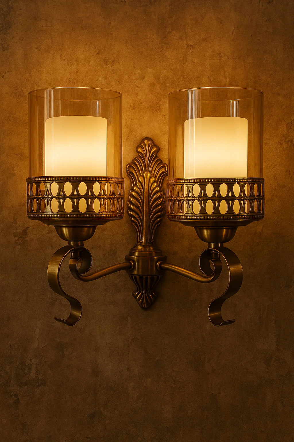 Vintage Brass Wall Sconce Light