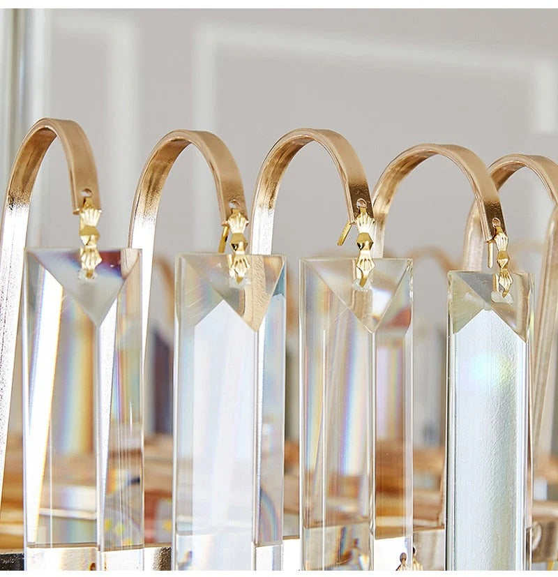 1800MMX600MM K9 CRYSTAL LED DOUBLE HEIGHT STAIR CHANDELIER - WARM WHITE