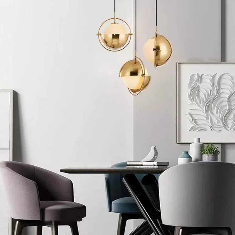 LED Stellar Sphere Frosted Glass Ball Bedside Pendant Hanging Light