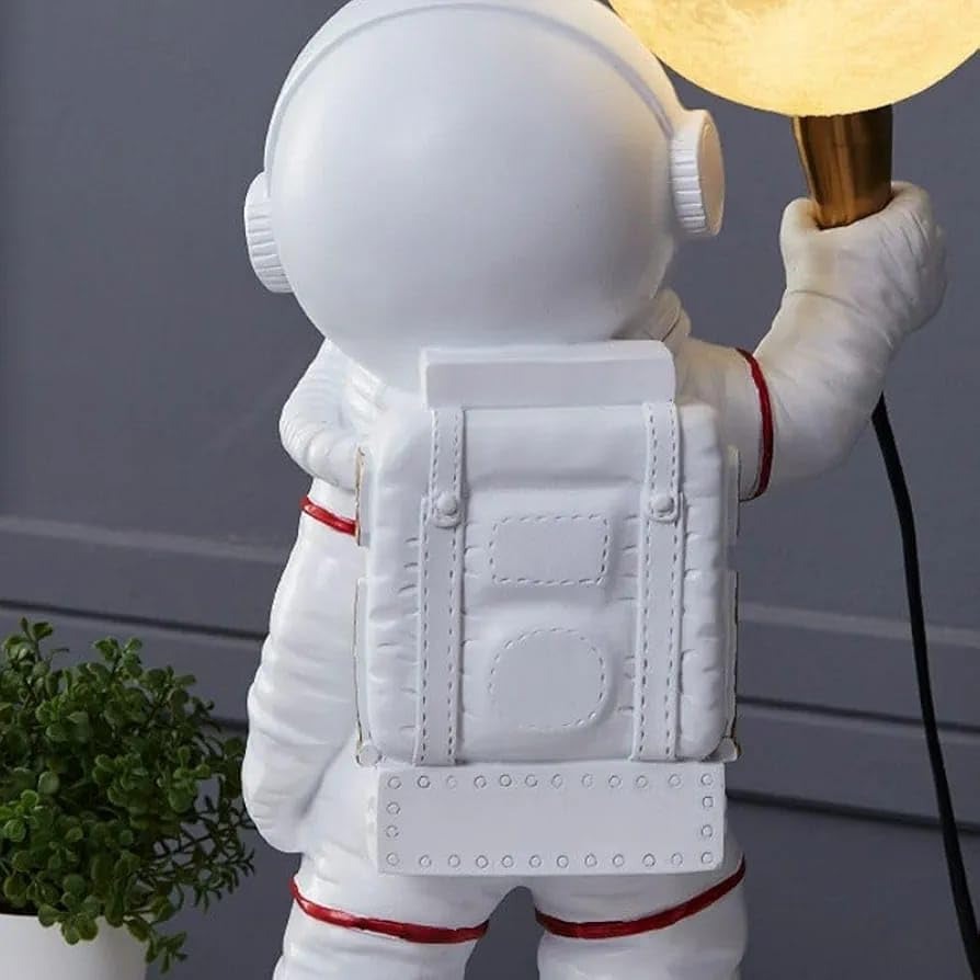 Kids' Room Resin Lunar Astronaut Bedside Table Lamp