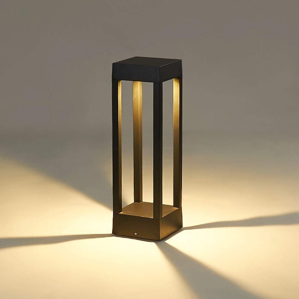Led 300MM Grey Body Bollard Outdoor Garden Park Driveway Light