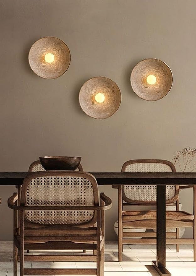 Round Resin Plate Light Wall Lamp