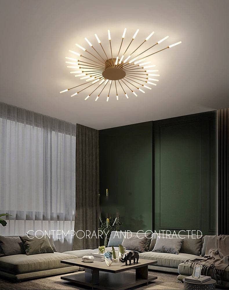 Gold Body AcryIic LED Chandelier Ring