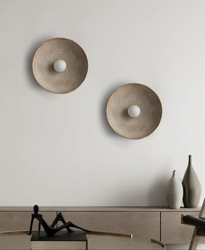 Round Resin Plate Light Wall Lamp