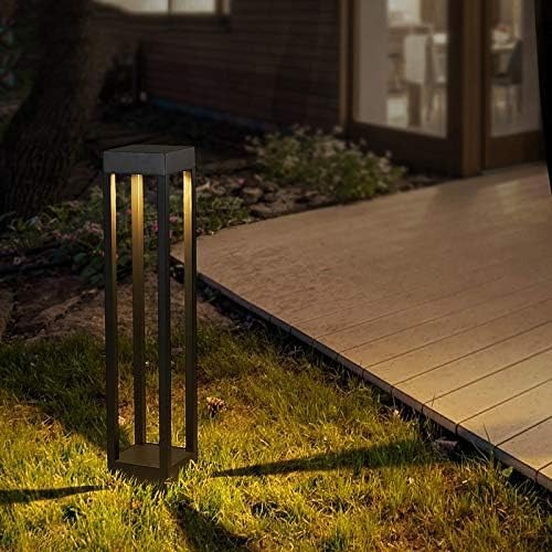 Led 300MM Grey Body Bollard Outdoor Garden Park Driveway Light