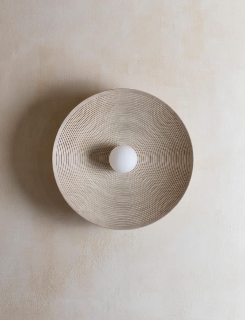 Round Resin Plate Light Wall Lamp