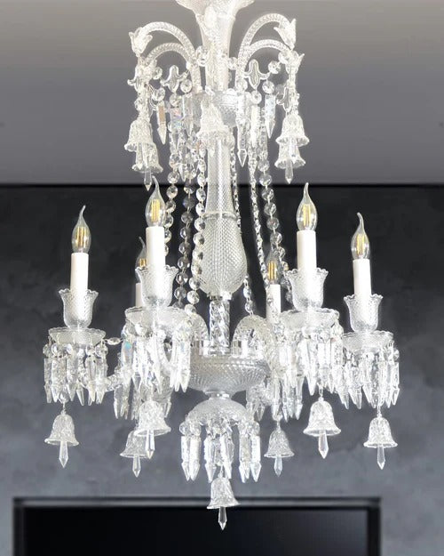 Crystal Candle-Style Glass Chandelier