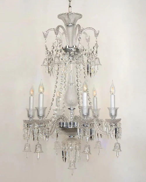 Crystal Candle-Style Glass Chandelier