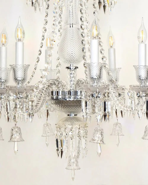 Crystal Candle-Style Glass Chandelier