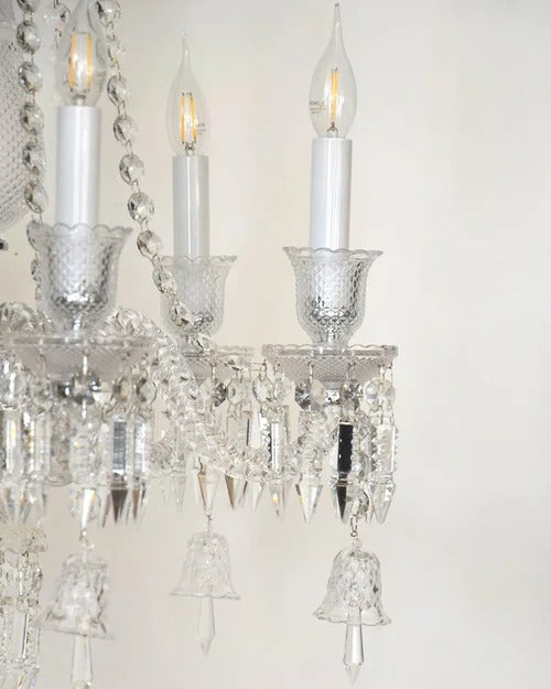 Crystal Candle-Style Glass Chandelier
