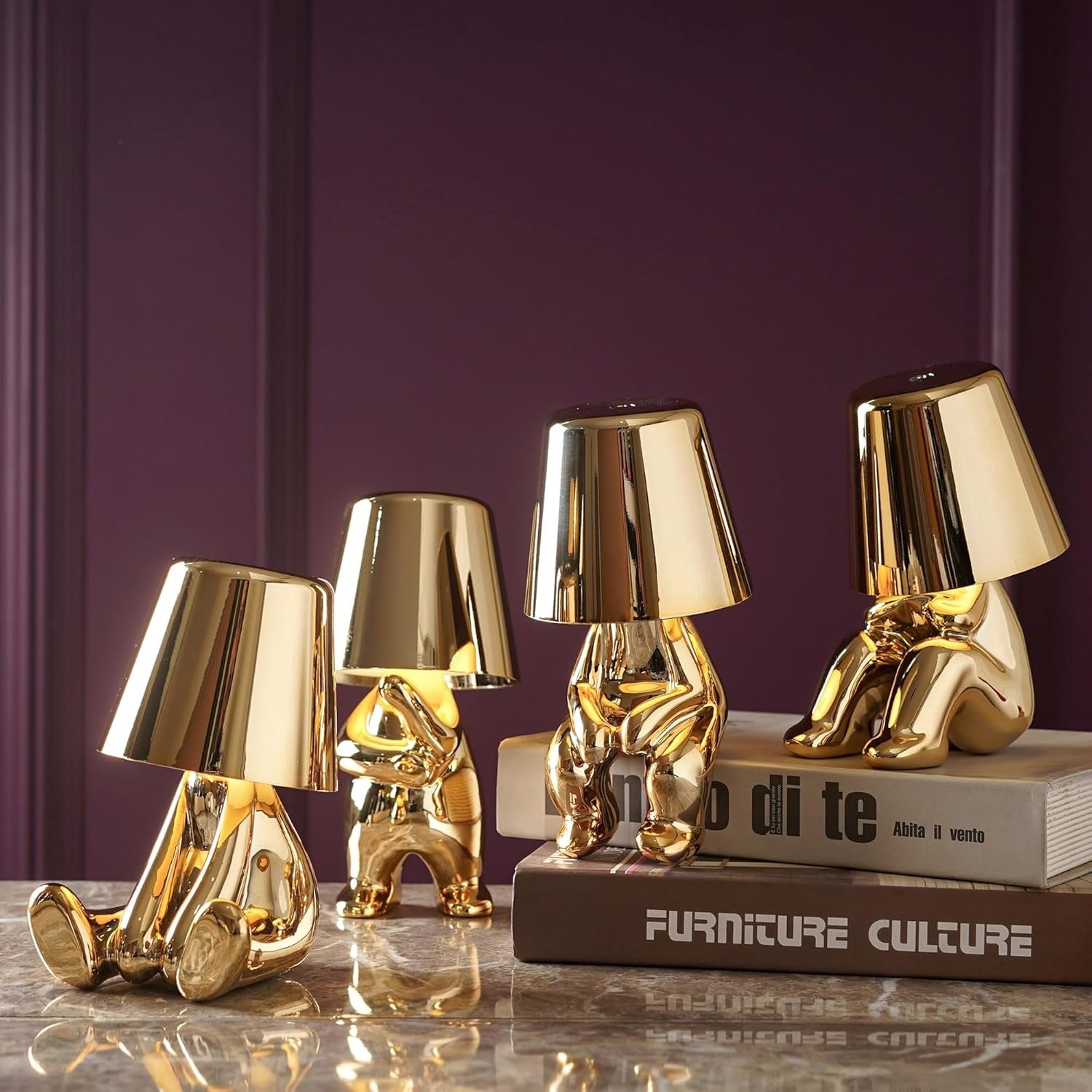 GlowMen Thinker Statue LED Table Lamp