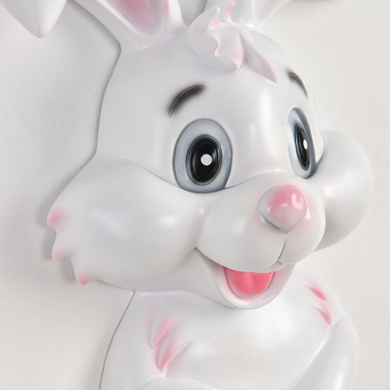 Kids Resin Wall Sconce, 220V-240V, Lovely Rabbit, Hardwired