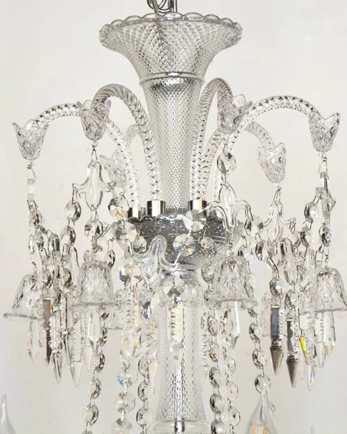 Crystal Candle-Style Glass Chandelier