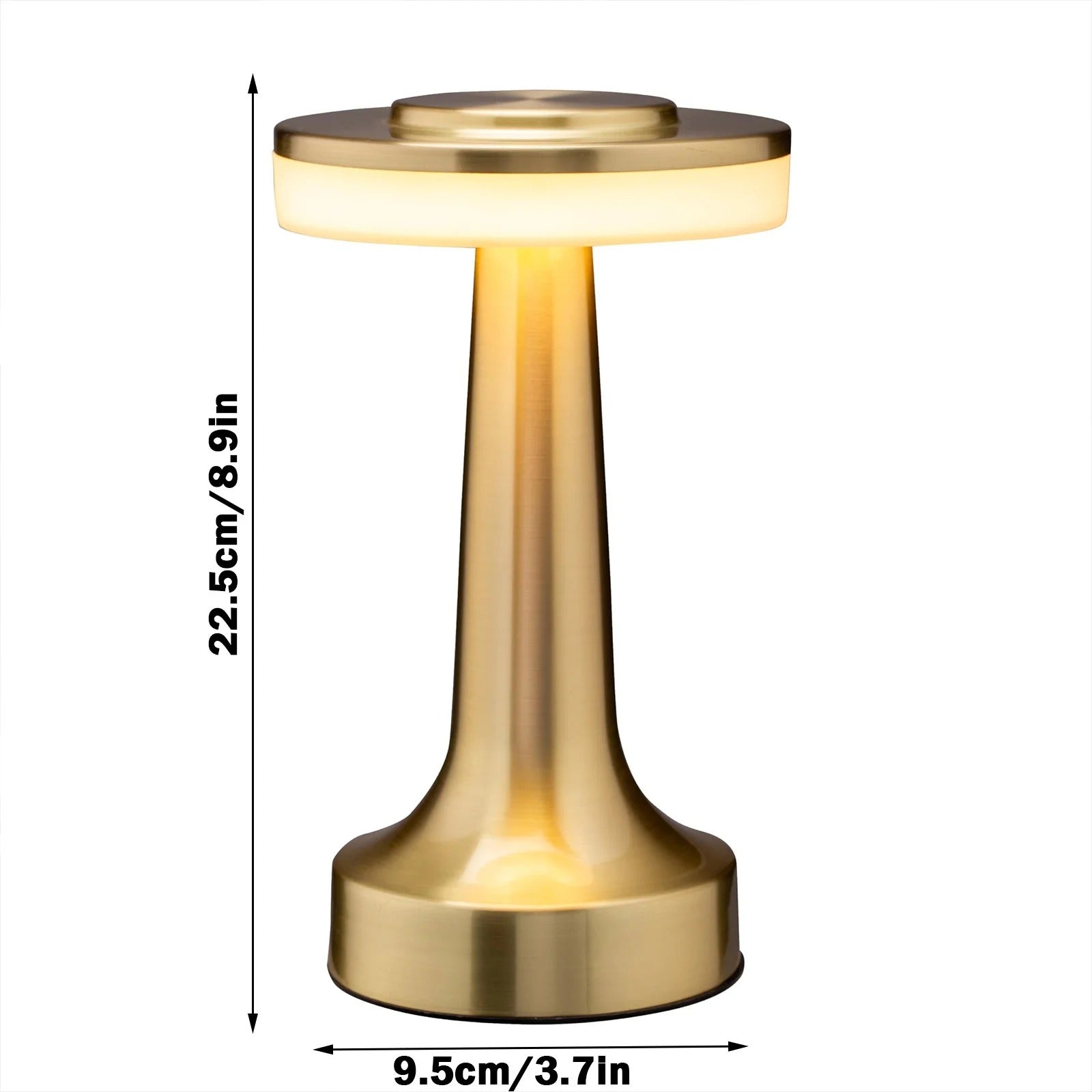 LED Table Lamp with Touch Sensor, 3-Levels Brightness, Rechargeable Night Light for Kids Nursery,