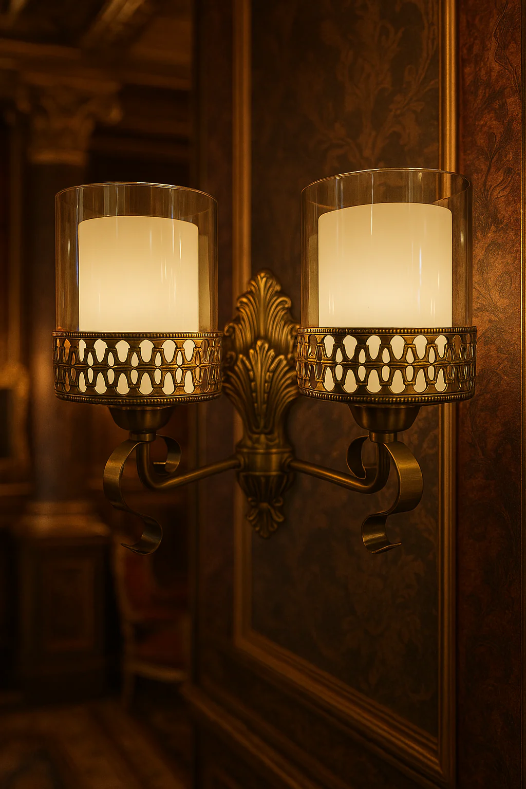 Vintage Brass Wall Sconce Light