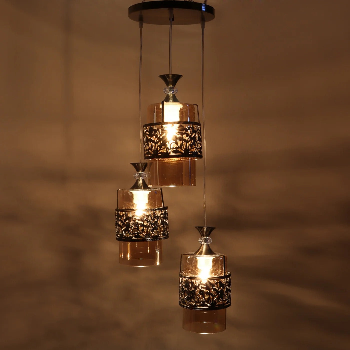 Antique Brass Metal Hanging Light