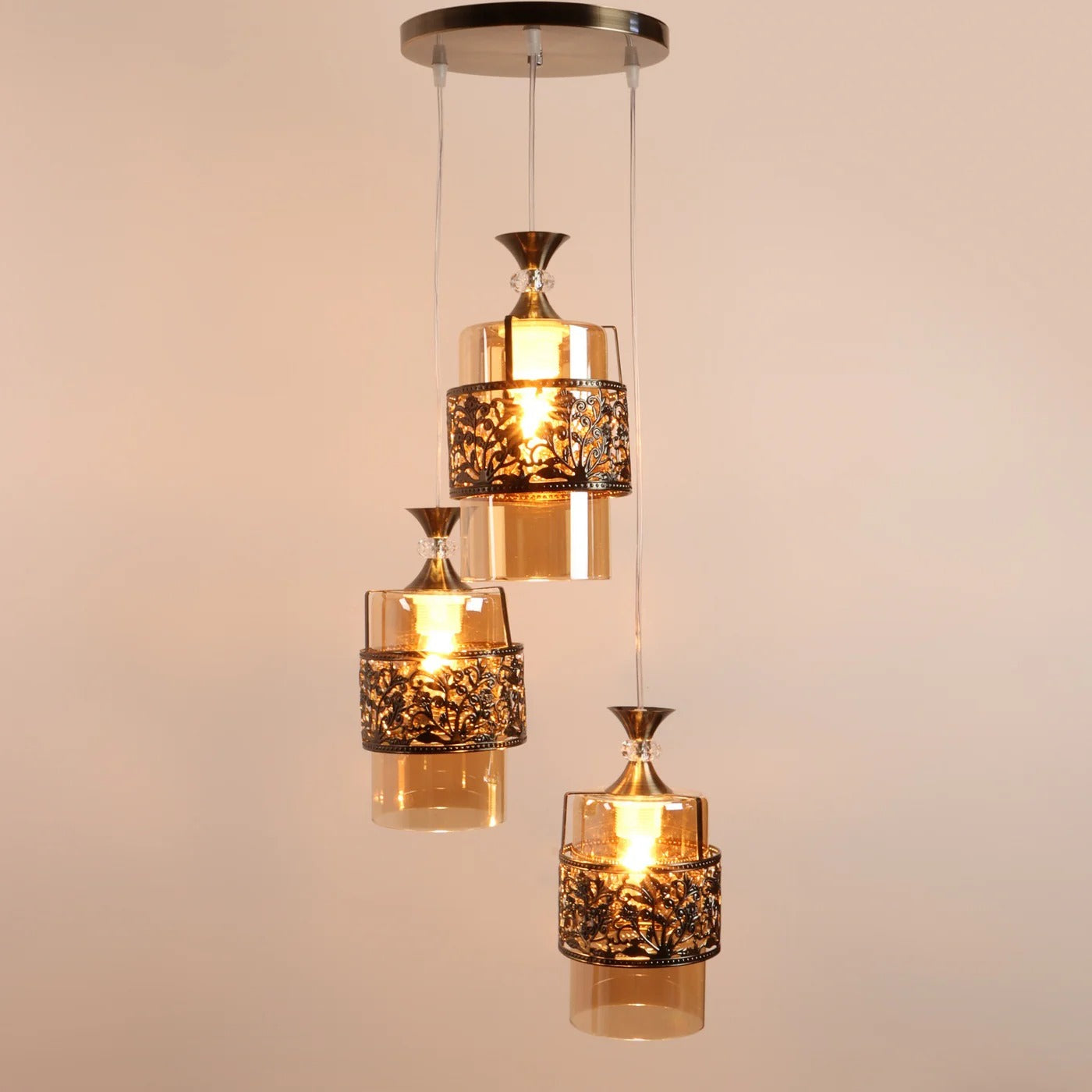 Antique Brass Metal Hanging Light
