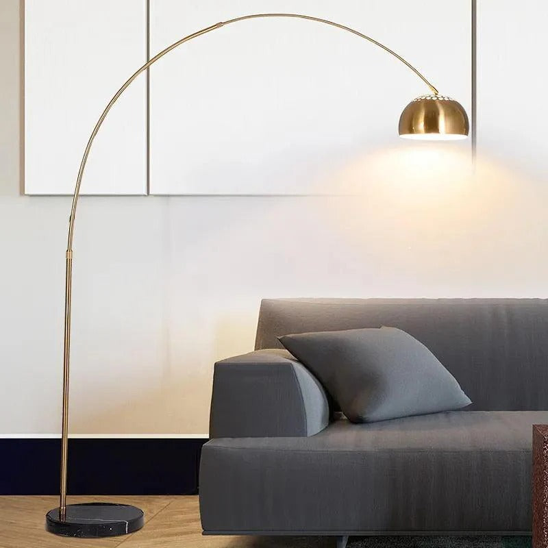Huge Arc FLOOR LAMP LIVING ROOM STANDING LAMP - Gold