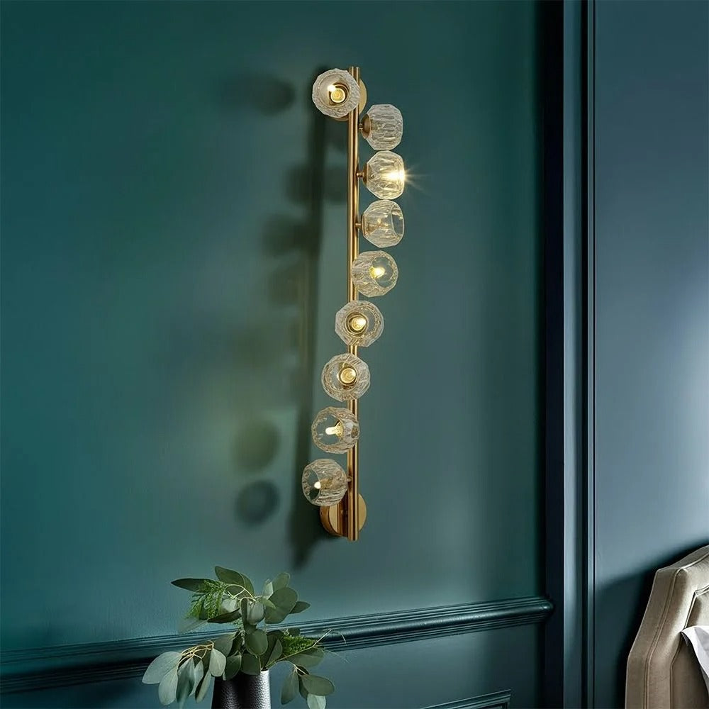 Delfina Wall Bracket - Metal+Crystal - Antique Brass -
