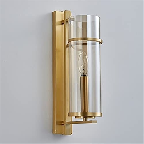 Modern Wall Mount Sconce Fixture Brass Glass Wall Lamp