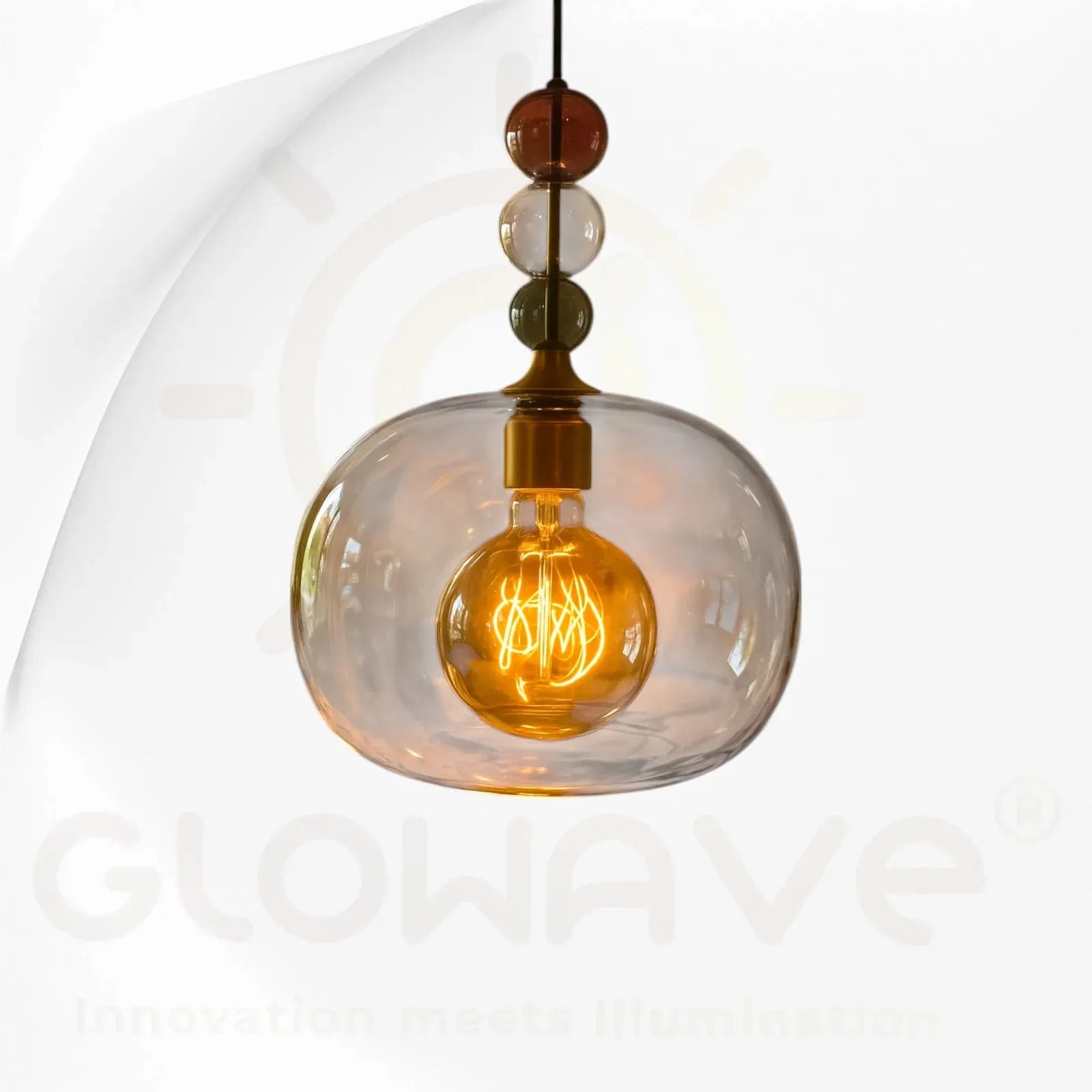 Stylish Smoky Glass Colorful Balls Pendant/Hanging Light