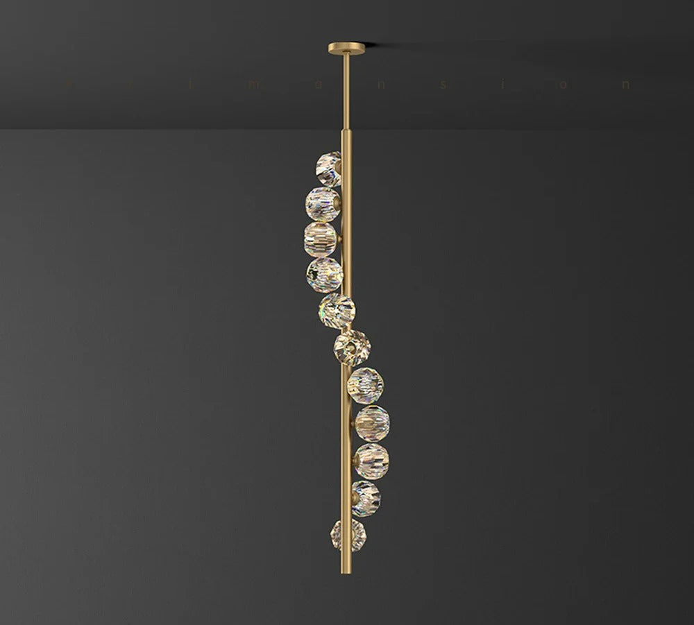 11 LIGHT LED GOLD Sturdy GLASS PENDANT LAMP CEILING LIGHT FOR HOME AND OFFICE - WARM WHITE