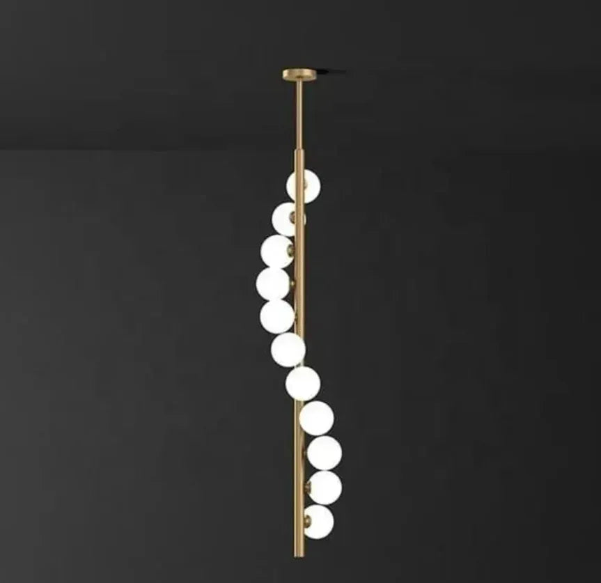 White Gold , Glass Pendant Lamp Ceiling