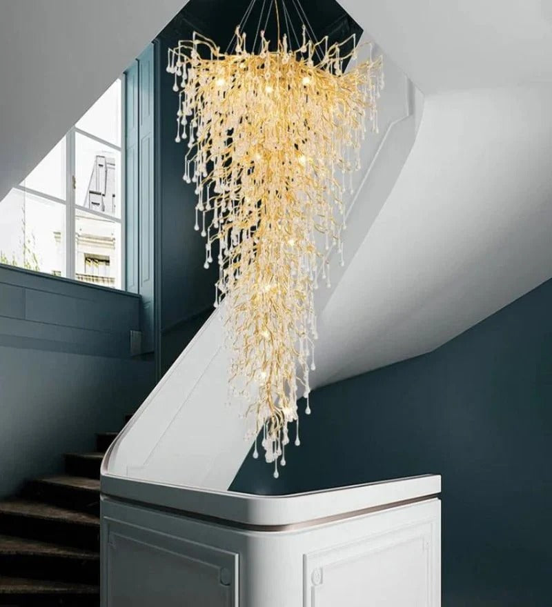 Crystal Double Height Chandelier