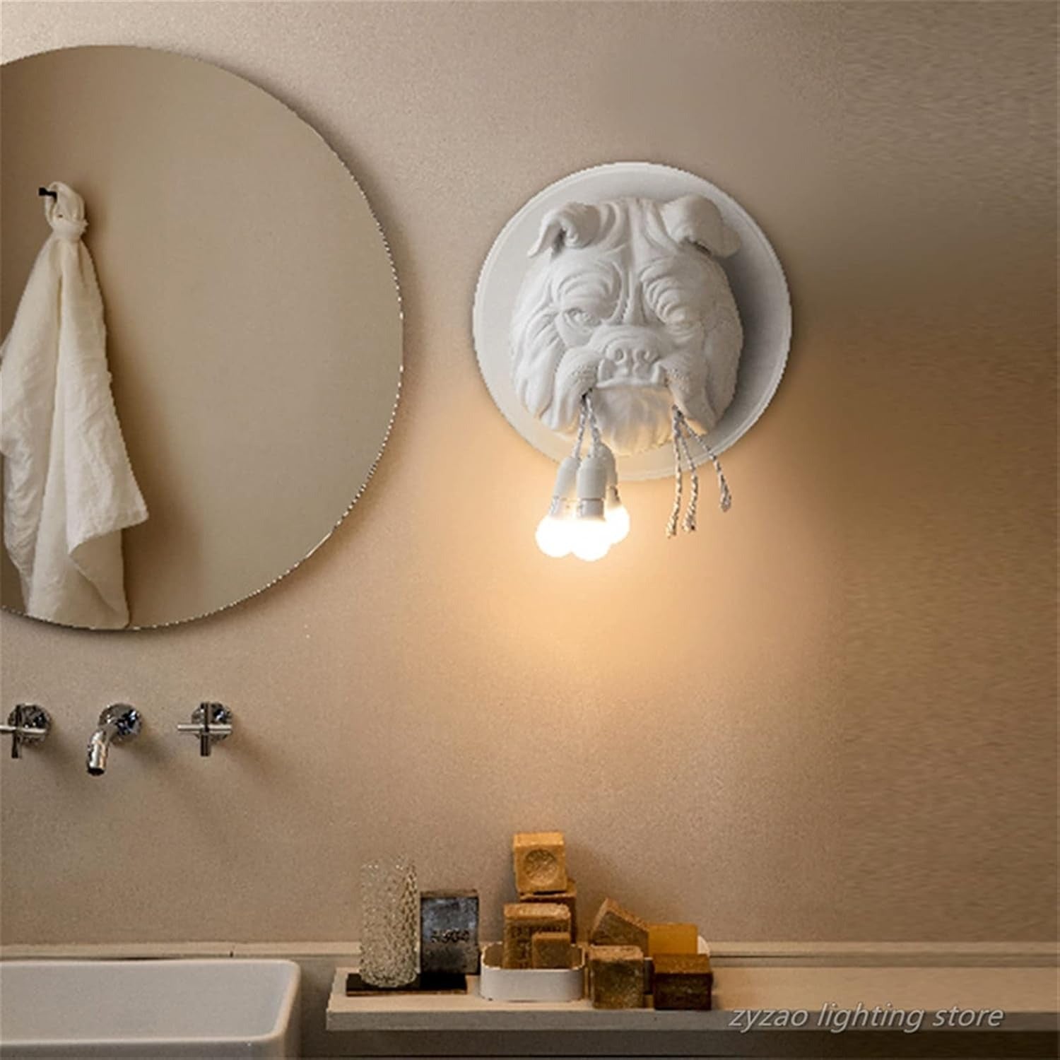 Wall lamp Animal Dog Resin