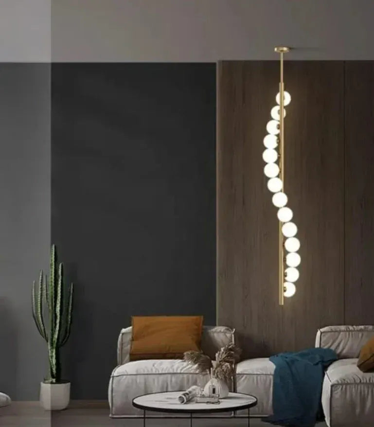 White Gold , Glass Pendant Lamp Ceiling
