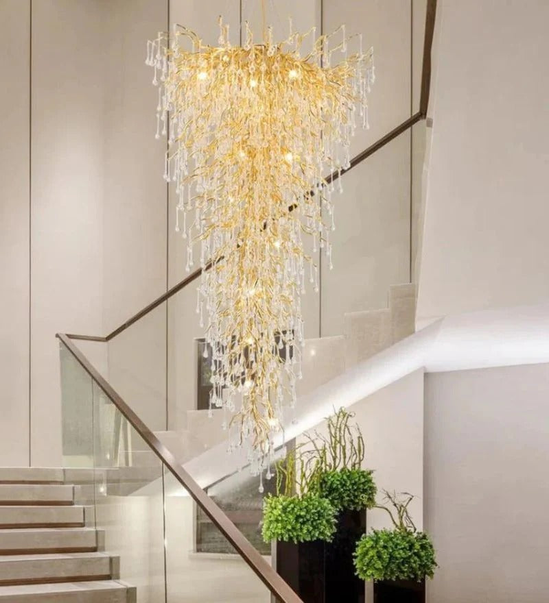 Crystal Double Height Chandelier