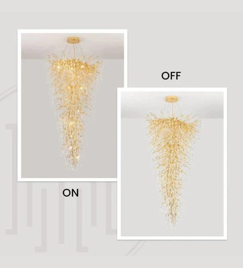Crystal Double Height Chandelier