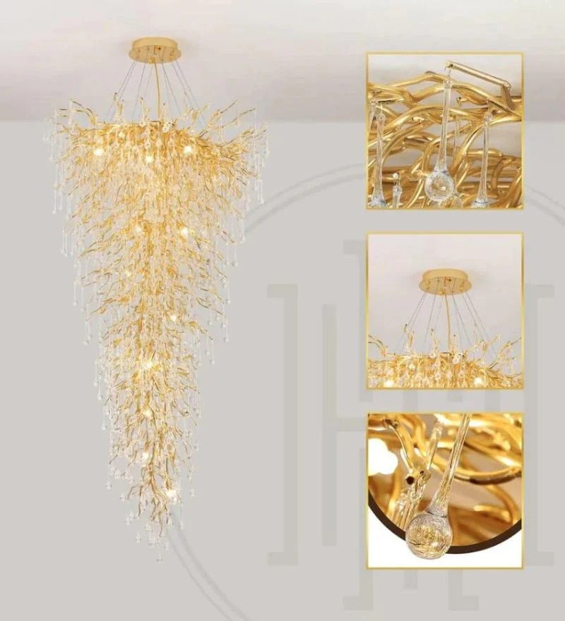 Crystal Double Height Chandelier