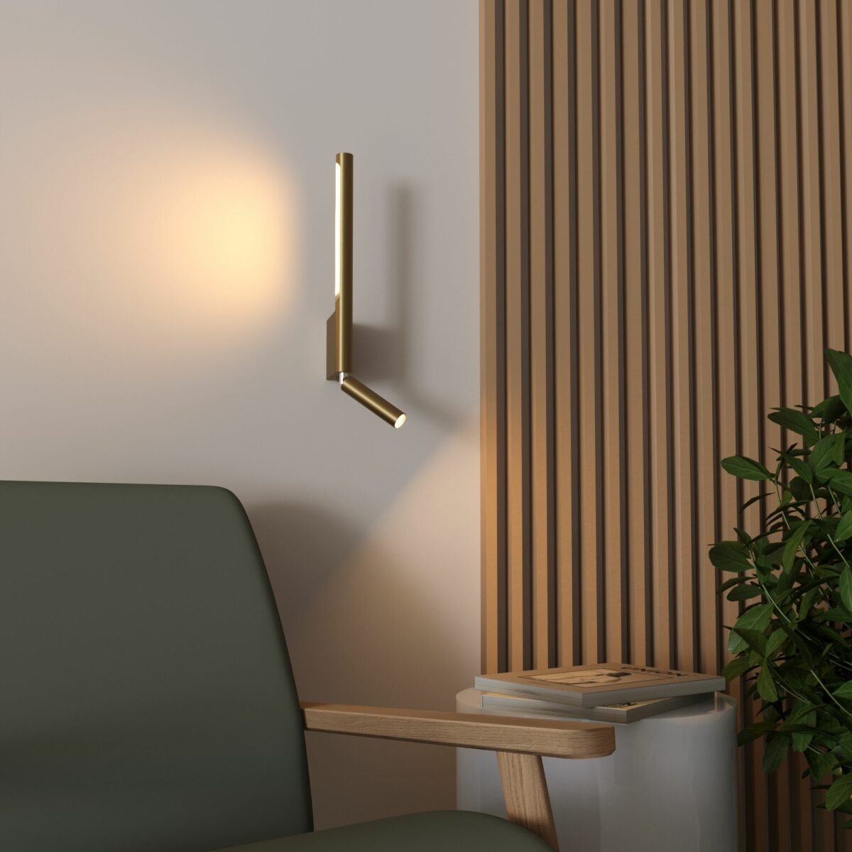 New Modern Minimalist Gold Finish LED Wall lamp With Spot light