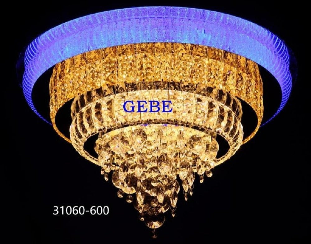 Decorative Golden Crystal Chandelier, Ceiling