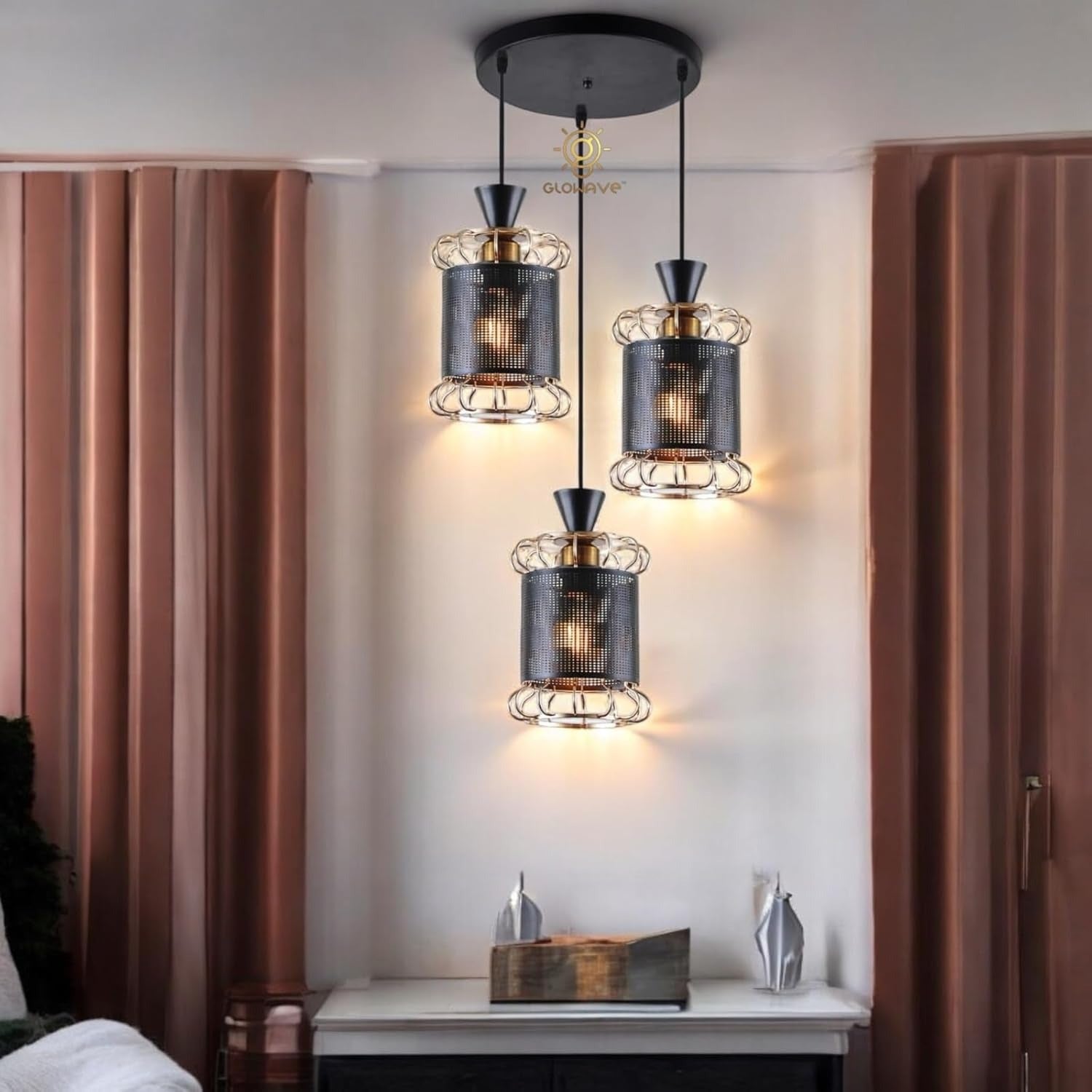 Modern Golden Black  Pendant Hanging Light Ceiling Lamp