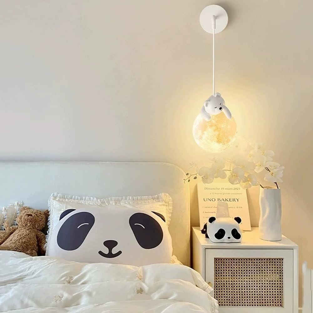 Cartoon Bear Wall Lamps Led Modern Hanging Light