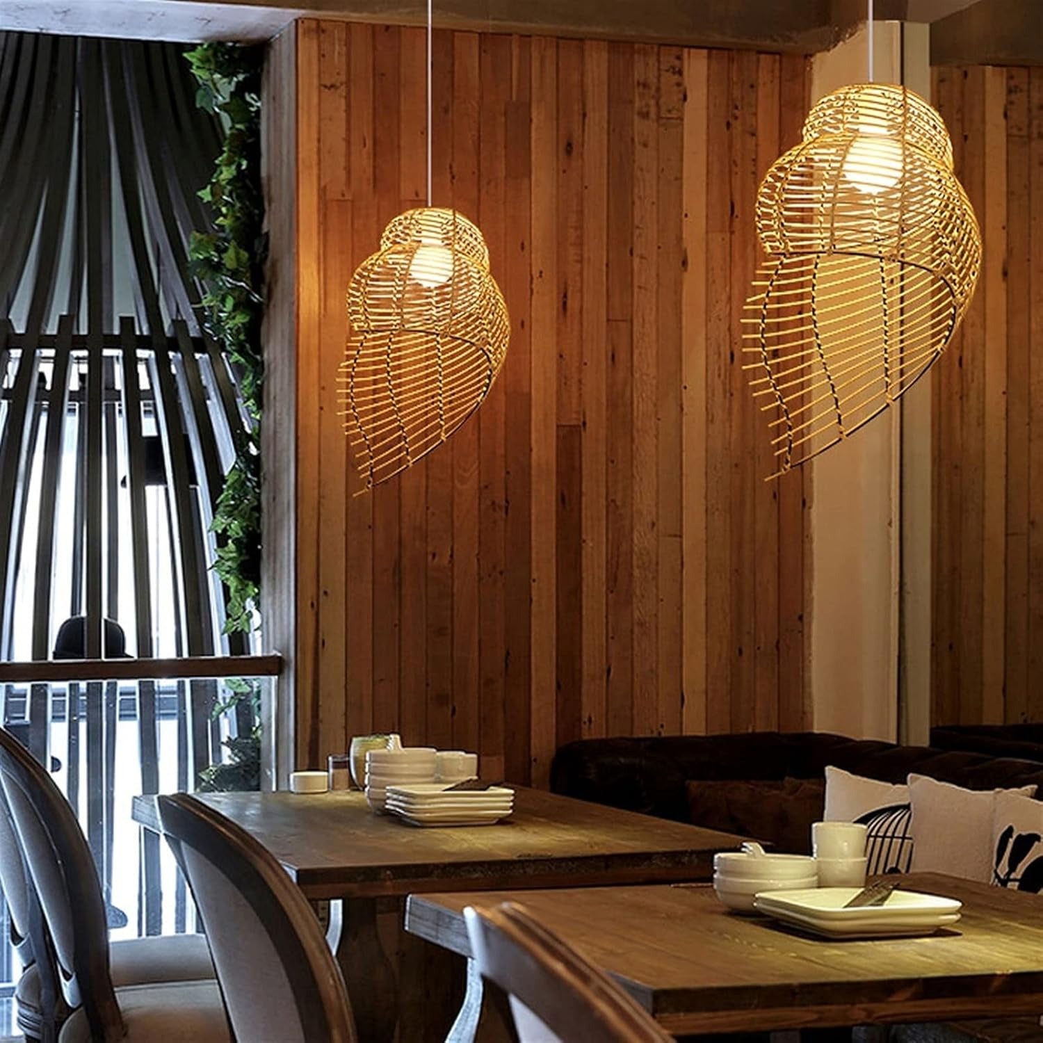 Hand-Woven Bamboo lamp