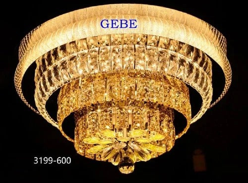 Decorative Golden Crystal Chandelier, Ceiling
