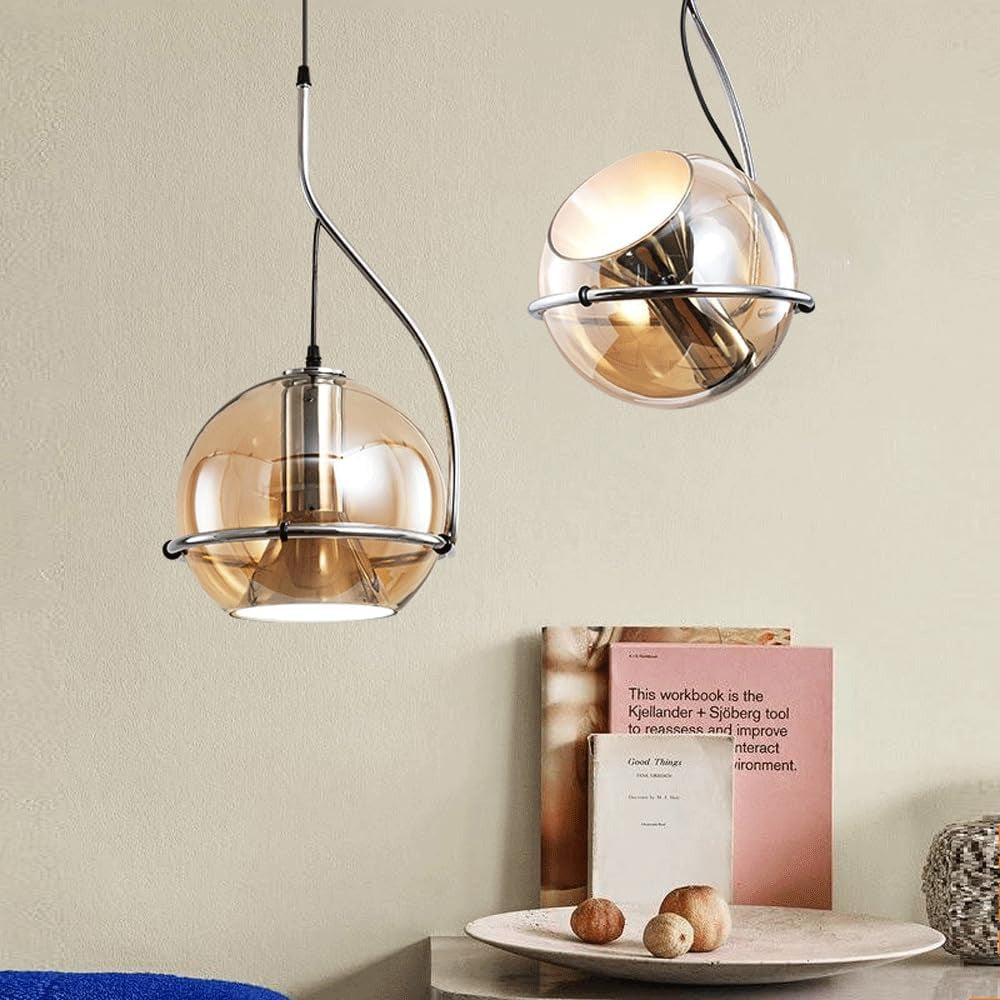Metal Glass Hanging Lamp