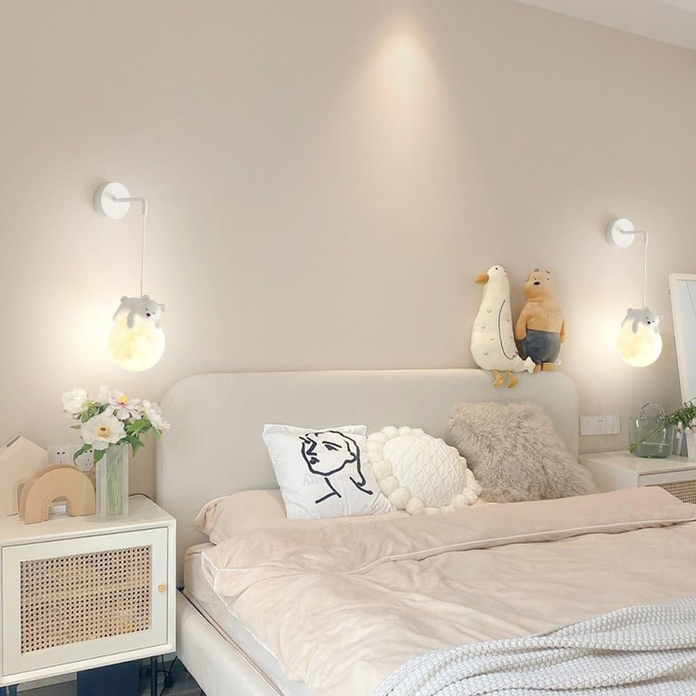 Cartoon Bear Wall Lamps Led Modern Hanging Light