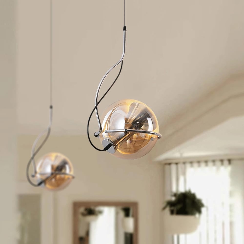 Metal Glass Hanging Lamp
