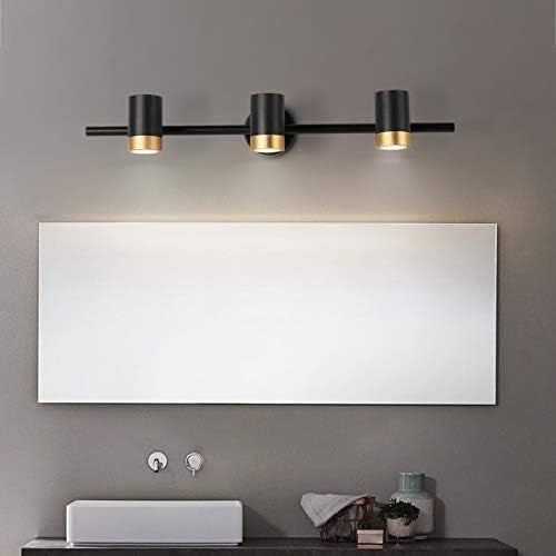 Led Bathroom Vanity Picture Mirror 3 Light Black Gold Wall Lamp