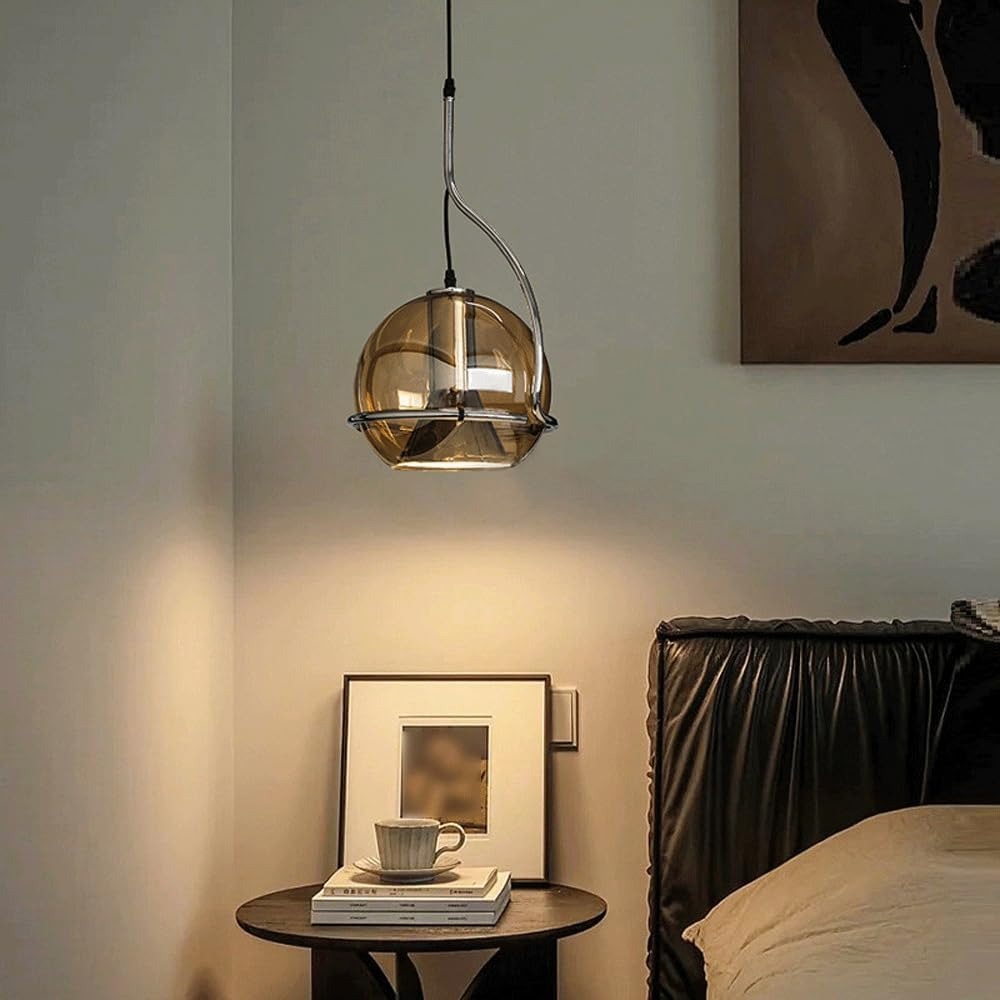 Metal Glass Hanging Lamp