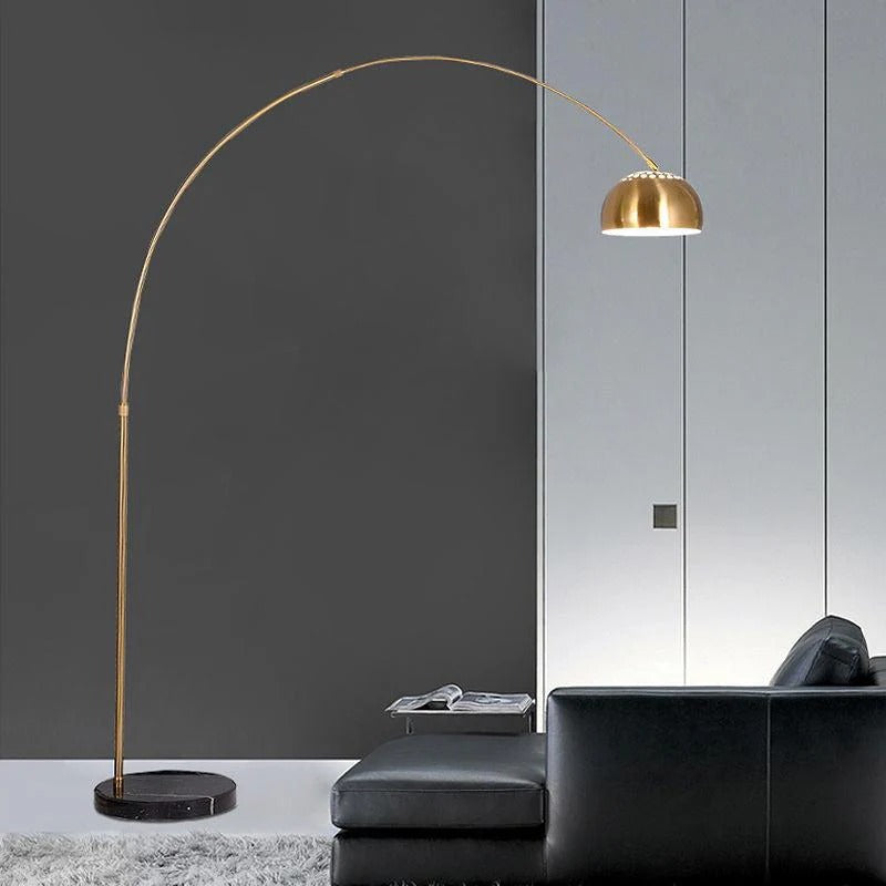 Huge Arc FLOOR LAMP LIVING ROOM STANDING LAMP - Gold