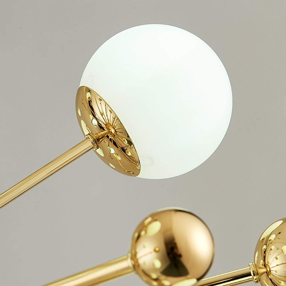 Modern  Chandeliers Lighting,G4 Round Lights with Glass Globe Shade Adjustable Orb Ceiling Lights